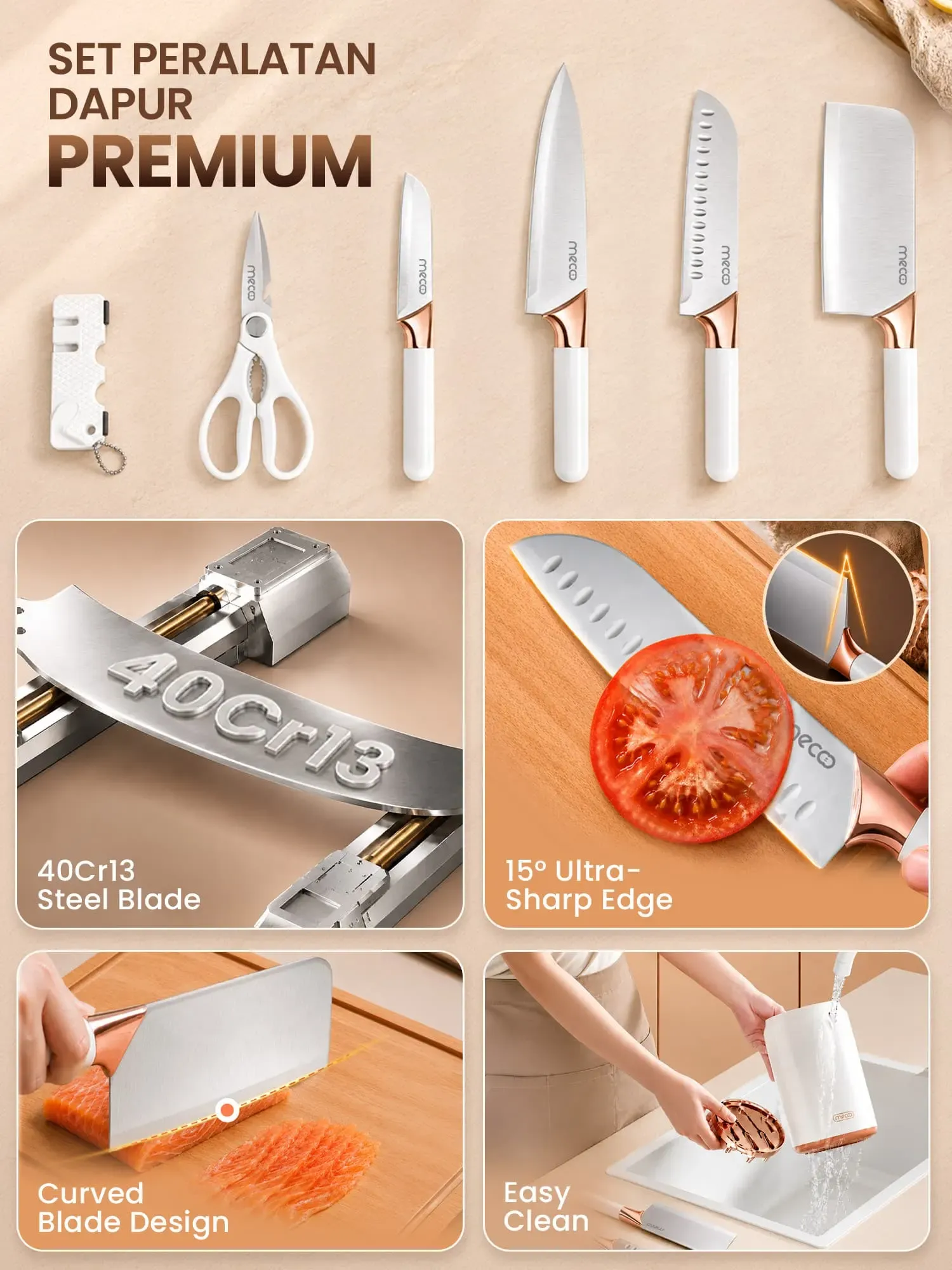 Mecoo Premium 7in1 Knife Set