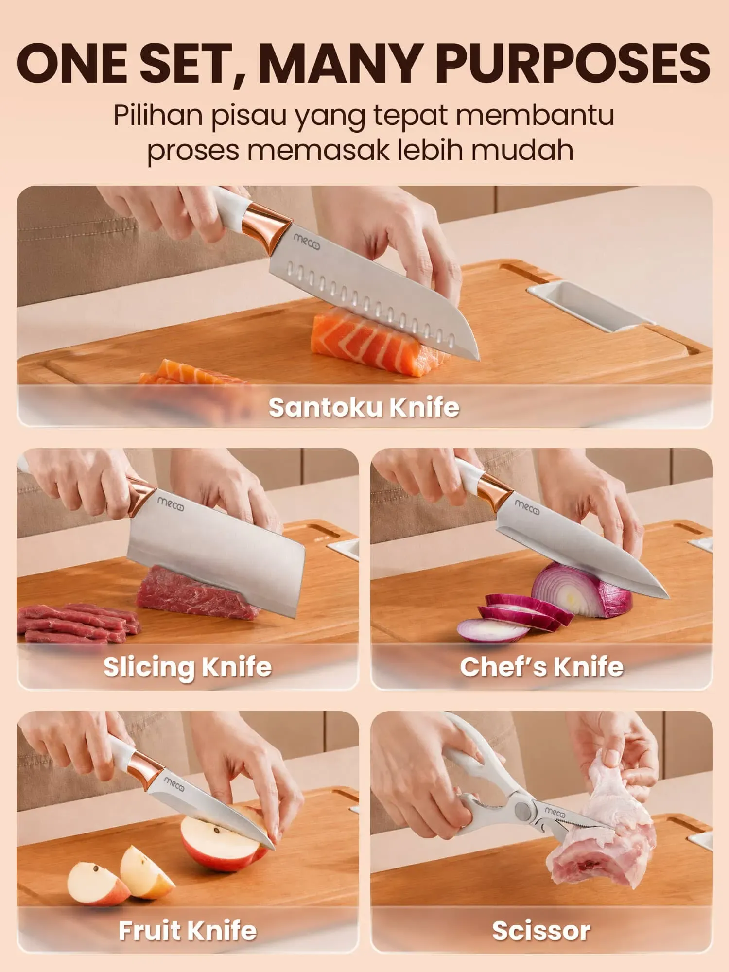 Mecoo Premium 7in1 Knife Set