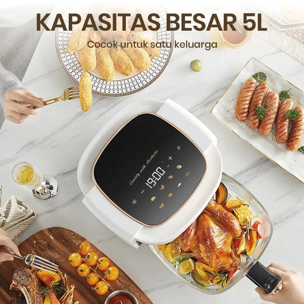 Mecoo Air Fryer Transparan