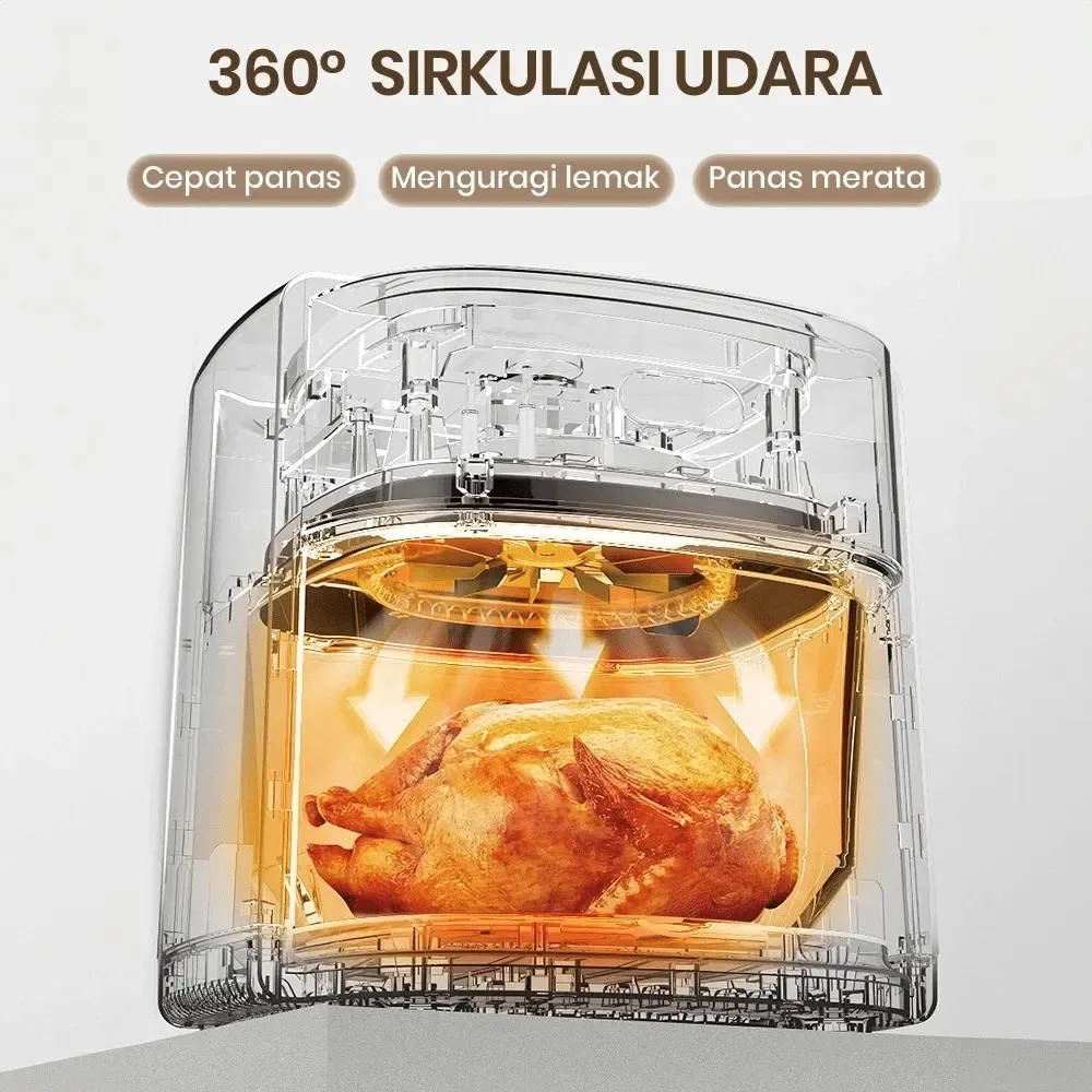 Mecoo Air Fryer Transparan