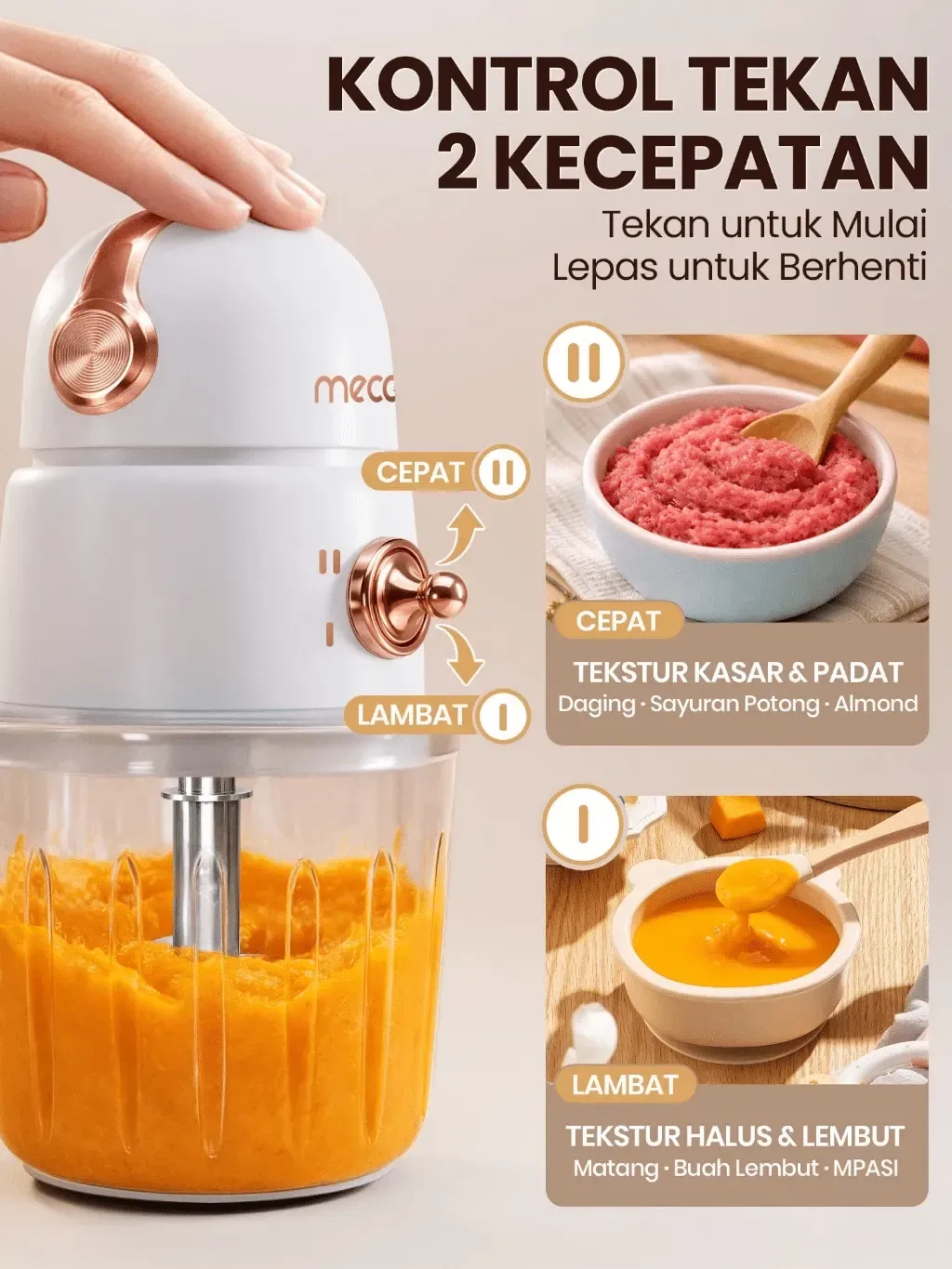 Mecoo 2 in 1 Chopper