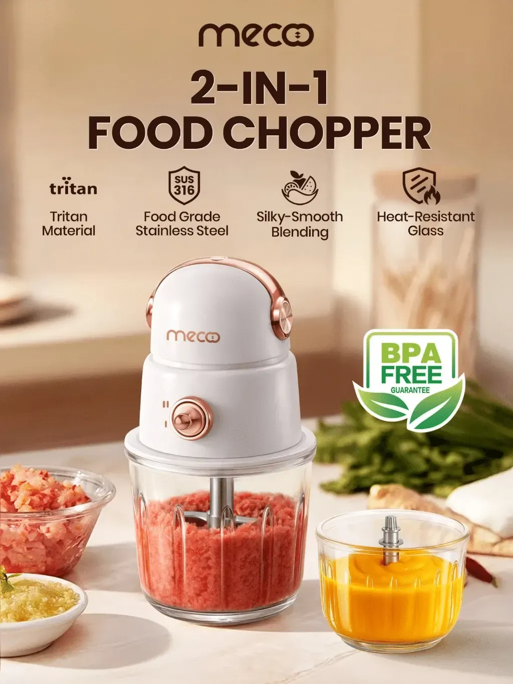 Mecoo 2 in 1 Chopper